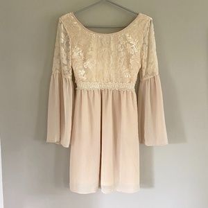 Anthropologie Flying Tomato Velvet Bell Sleeves